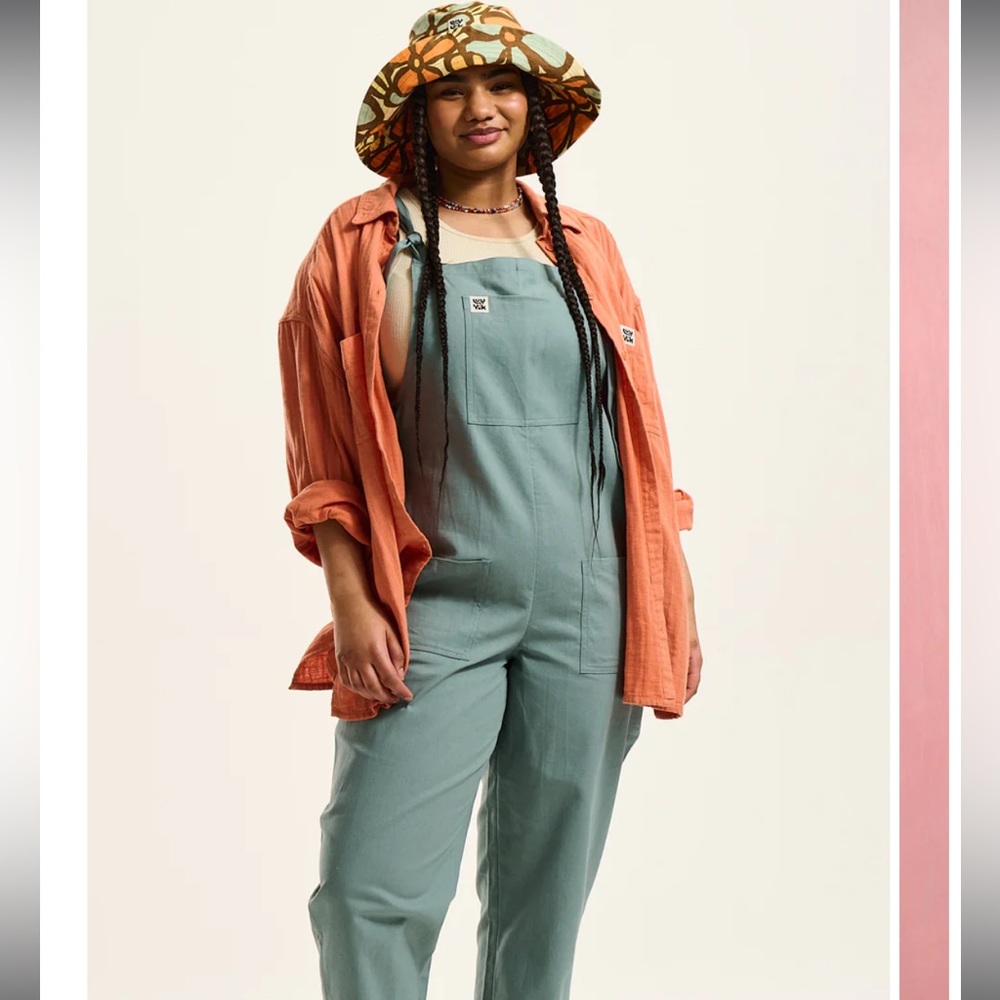 Lucy & Yak Original Dungaree NWT ORGANIC COTTON - Brighton Blue / UK20/US16 REG